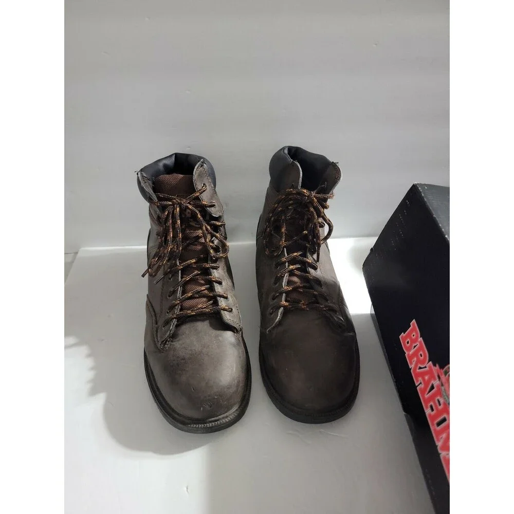 Brahma Gus Black Steel Toe Work Boot Men's SIZE US 11 MEX 29